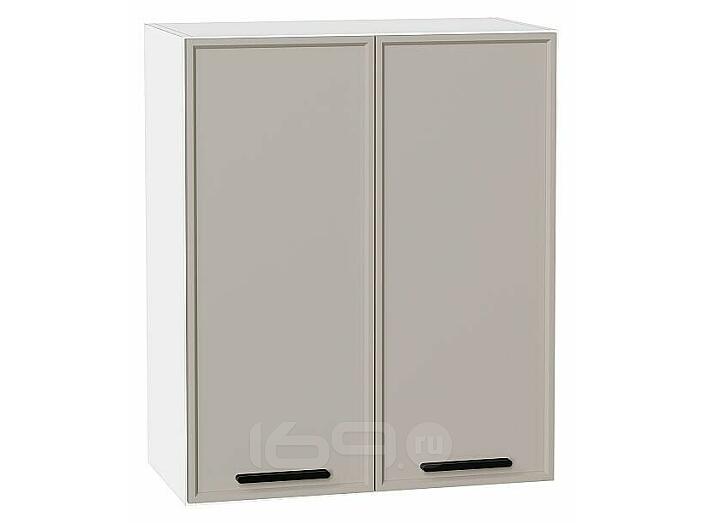 Шкаф верхний с 2-мя дверцами Фрейм Clay Silk/Белый 716*600*324