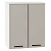Шкаф верхний с 2-мя дверцами Фрейм Clay Silk/Белый 716*600*324