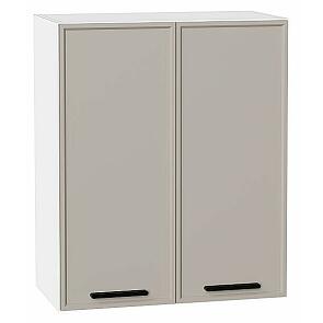 Шкаф верхний с 2-мя дверцами Фрейм Clay Silk/Белый 716*600*324