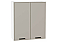 Шкаф верхний с 2-мя дверцами Фрейм Clay Silk/Белый 920*800*324