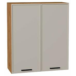 Шкаф верхний с 2-мя дверцами Фрейм Clay Silk/Дуб Вотан 920*800*324