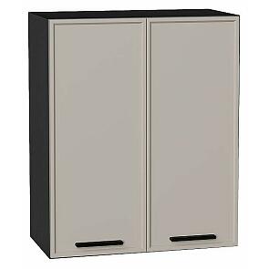 Шкаф верхний с 2-мя дверцами Фрейм Clay Silk/Graphite 716*600*324