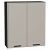 Шкаф верхний с 2-мя дверцами Фрейм Clay Silk/Graphite 920*800*324