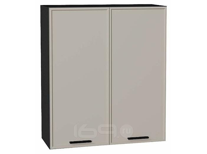 Шкаф верхний с 2-мя дверцами Фрейм Clay Silk/Graphite 920*800*324