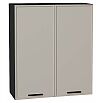 Шкаф верхний с 2-мя дверцами Фрейм Clay Silk/Graphite 920*800*324