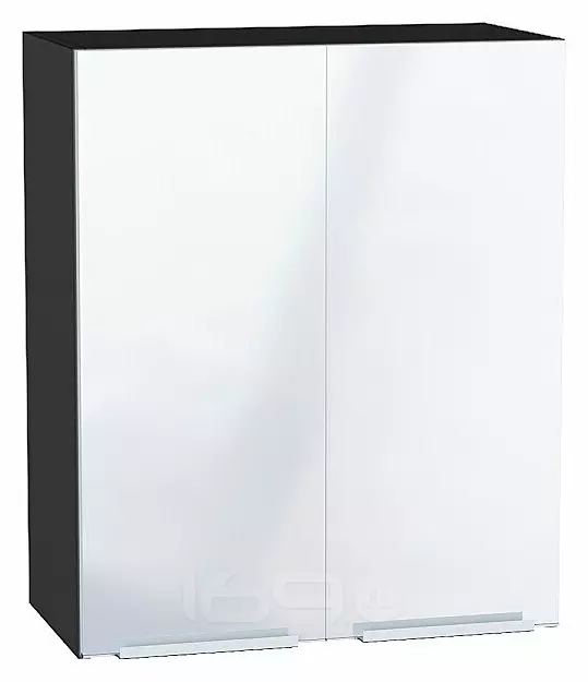 Шкаф верхний с 2-мя дверцами Фьюжн Angel Graphite 716*600*320