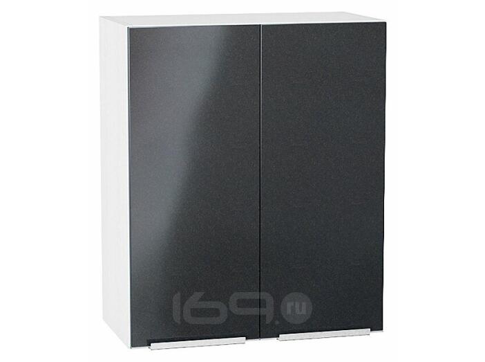 Шкаф верхний с 2-мя дверцами Фьюжн Anthracite Белый 716*600*320