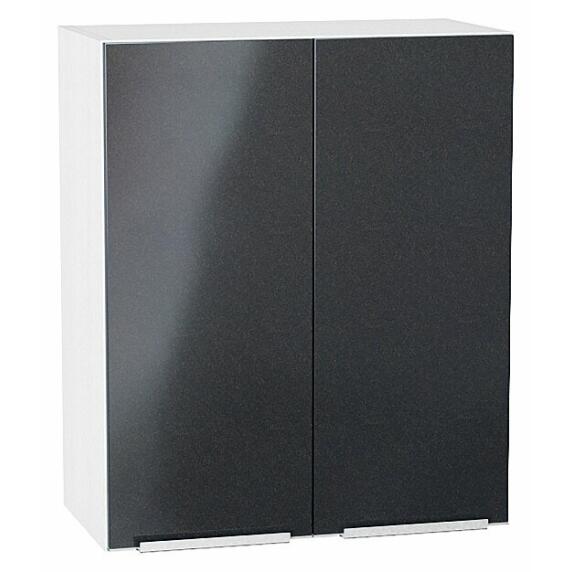 Шкаф верхний с 2-мя дверцами Фьюжн Anthracite Белый 716*600*320