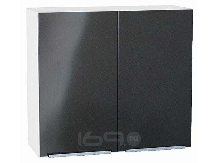 Шкаф верхний с 2-мя дверцами Фьюжн Anthracite Белый 716*800*320