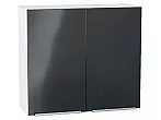 Шкаф верхний с 2-мя дверцами Фьюжн Anthracite Белый 716*800*320