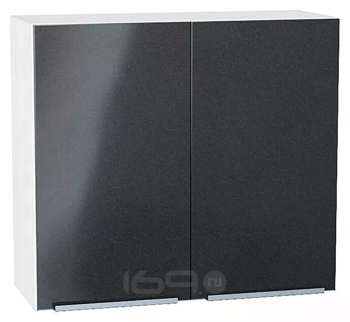 Шкаф верхний с 2-мя дверцами Фьюжн Anthracite Белый 716*800*320