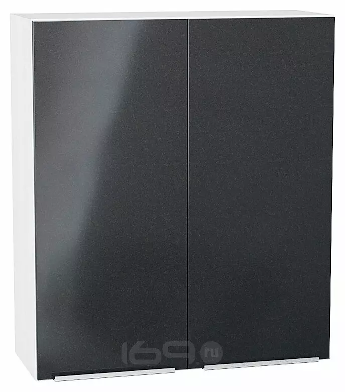 Шкаф верхний с 2-мя дверцами Фьюжн Anthracite Белый 920*800*320