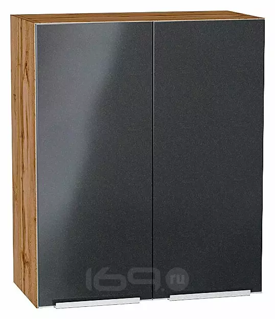 Шкаф верхний с 2-мя дверцами Фьюжн Anthracite Дуб Вотан 716*600*320