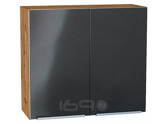 Шкаф верхний с 2-мя дверцами Фьюжн Anthracite Дуб Вотан 716*800*320