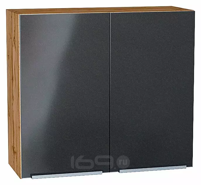 Шкаф верхний с 2-мя дверцами Фьюжн Anthracite Дуб Вотан 716*800*320