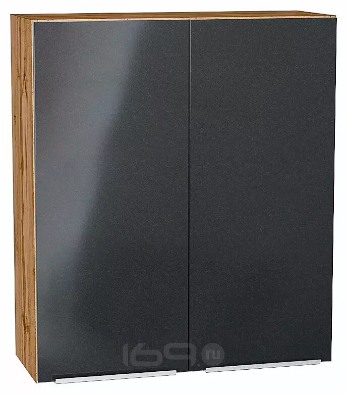 Шкаф верхний с 2-мя дверцами Фьюжн Anthracite Дуб Вотан 920*800*320
