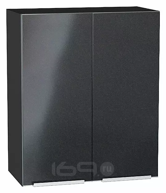 Шкаф верхний с 2-мя дверцами Фьюжн Anthracite Graphite 716*600*320