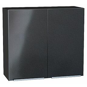 Шкаф верхний с 2-мя дверцами Фьюжн Anthracite Graphite 716*800*320