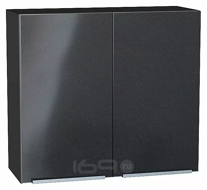 Шкаф верхний с 2-мя дверцами Фьюжн Anthracite Graphite 716*800*320