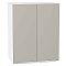Шкаф верхний с 2-мя дверцами Фьюжн Clay Silk/Белый 716*600*320