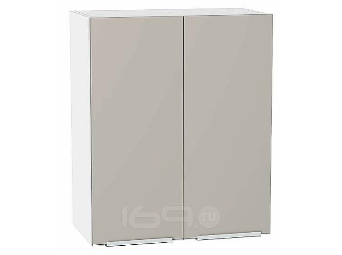 Шкаф верхний с 2-мя дверцами Фьюжн Clay Silk/Белый 716*600*320