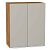 Шкаф верхний с 2-мя дверцами Фьюжн Clay Silk/Дуб Вотан 716*600*320