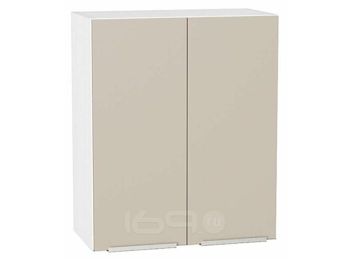Шкаф верхний с 2-мя дверцами Фьюжн Cream Silk/Белый 716*600*320