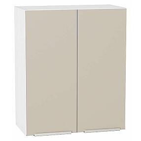 Шкаф верхний с 2-мя дверцами Фьюжн Cream Silk/Белый 716*600*320