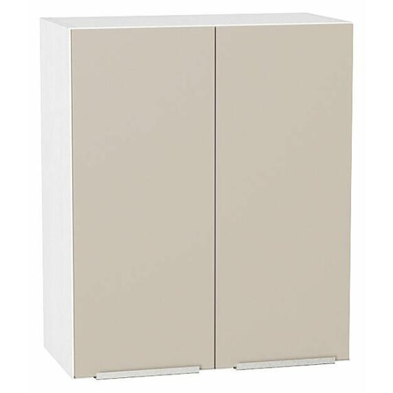 Шкаф верхний с 2-мя дверцами Фьюжн Cream Silk/Белый 716*600*320
