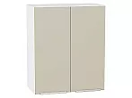 Шкаф верхний с 2-мя дверцами Фьюжн Cream Silk/Белый 716*600*320