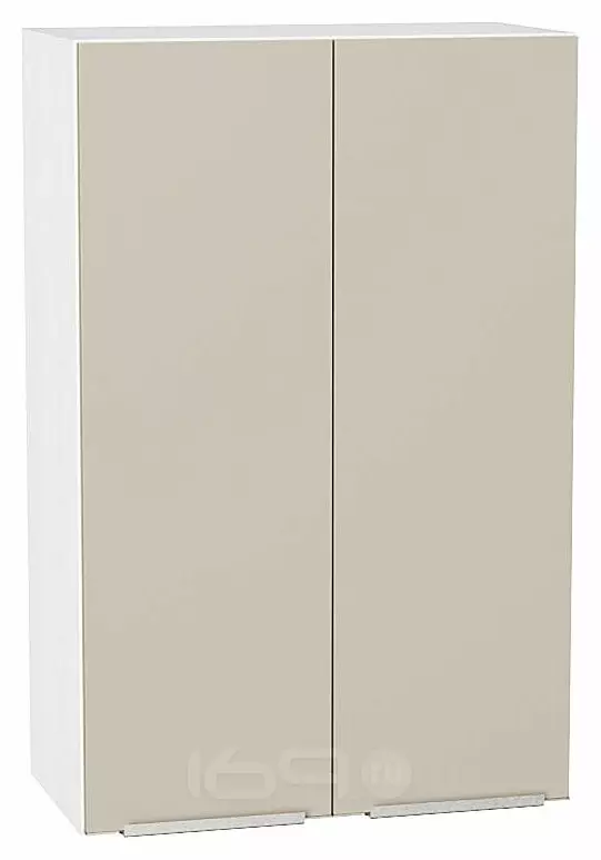 Шкаф верхний с 2-мя дверцами Фьюжн Cream Silk/Белый 920*600*320