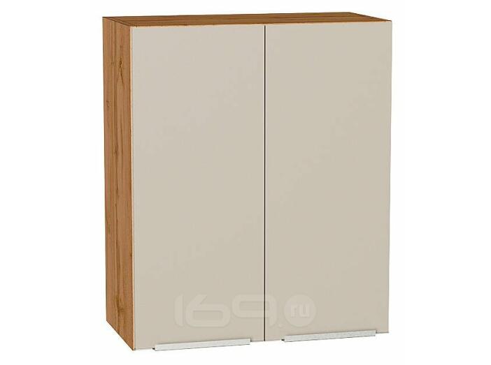 Шкаф верхний с 2-мя дверцами Фьюжн Cream Silk/Дуб Вотан 716*600*320