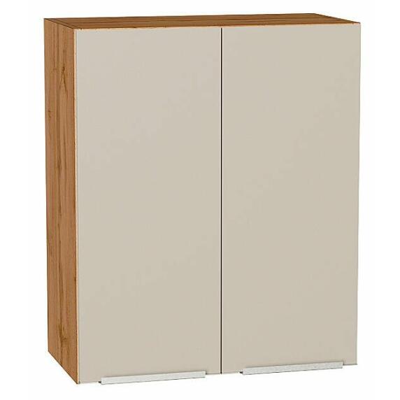 Шкаф верхний с 2-мя дверцами Фьюжн Cream Silk/Дуб Вотан 716*600*320