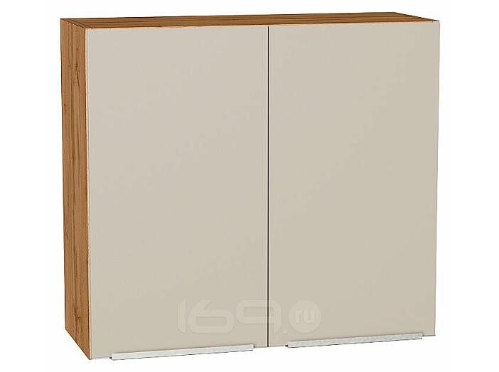 Шкаф верхний с 2-мя дверцами Фьюжн Cream Silk/Дуб Вотан 716*800*320