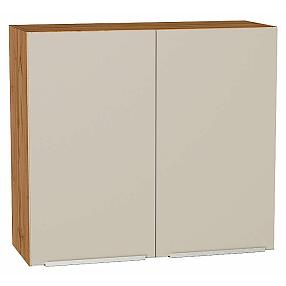 Шкаф верхний с 2-мя дверцами Фьюжн Cream Silk/Дуб Вотан 716*800*320