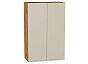 Шкаф верхний с 2-мя дверцами Фьюжн Cream Silk/Дуб Вотан 920*600*320
