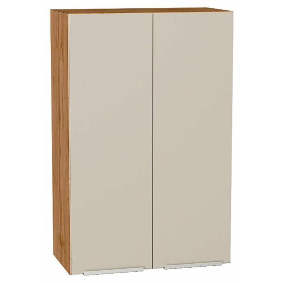 Шкаф верхний с 2-мя дверцами Фьюжн Cream Silk/Дуб Вотан 920*600*320