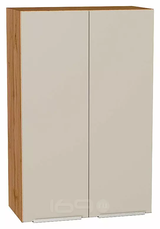 Шкаф верхний с 2-мя дверцами Фьюжн Cream Silk/Дуб Вотан 920*600*320