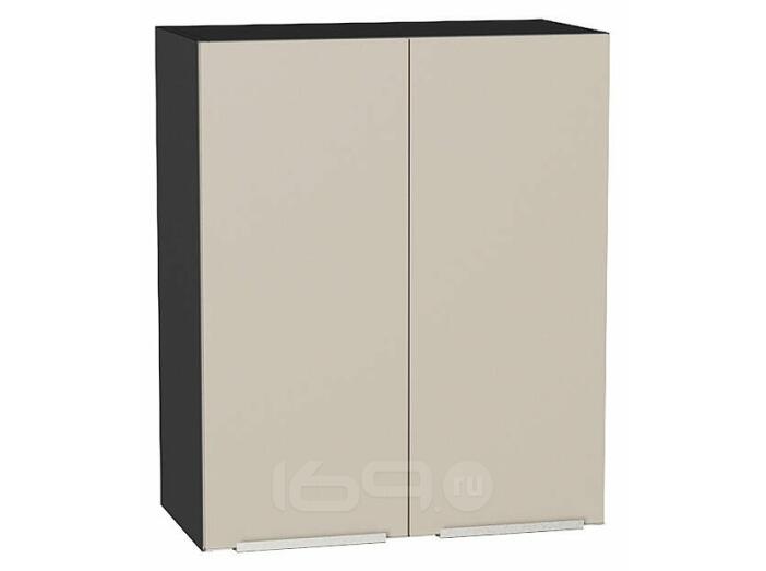 Шкаф верхний с 2-мя дверцами Фьюжн Cream Silk/Graphite 716*600*320