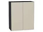 Шкаф верхний с 2-мя дверцами Фьюжн Cream Silk/Graphite 716*600*320