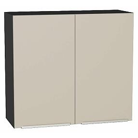 Шкаф верхний с 2-мя дверцами Фьюжн Cream Silk/Graphite 716*800*320