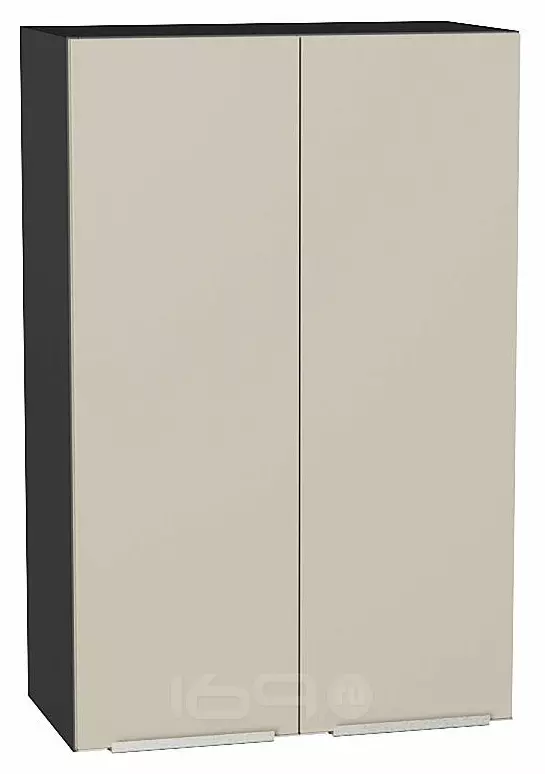 Шкаф верхний с 2-мя дверцами Фьюжн Cream Silk/Graphite 920*600*320