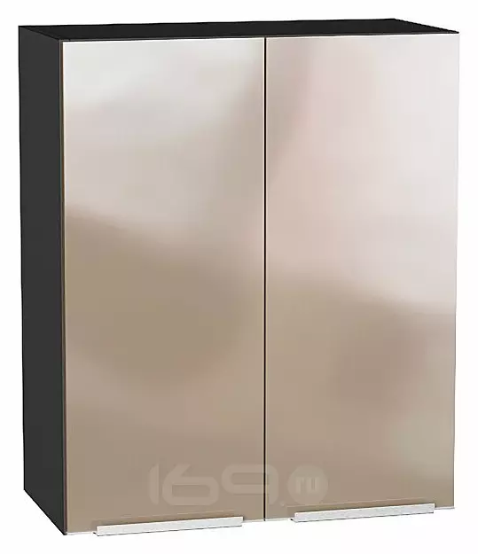 Шкаф верхний с 2-мя дверцами Фьюжн Gallant Graphite 716*600*320