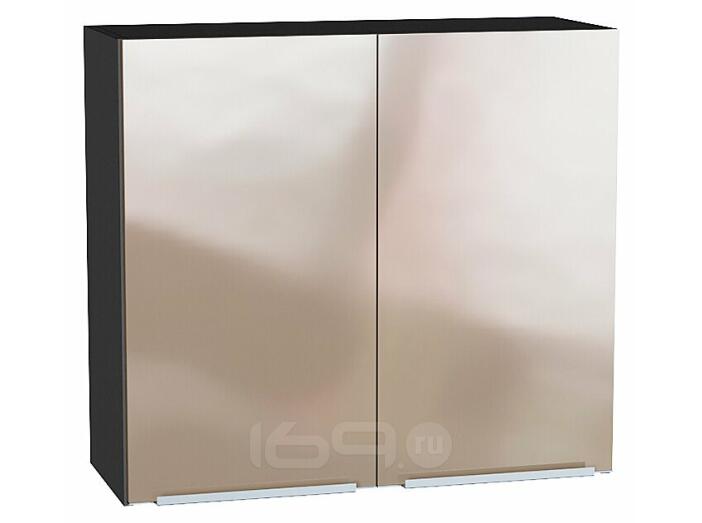 Шкаф верхний с 2-мя дверцами Фьюжн Gallant Graphite 716*800*320