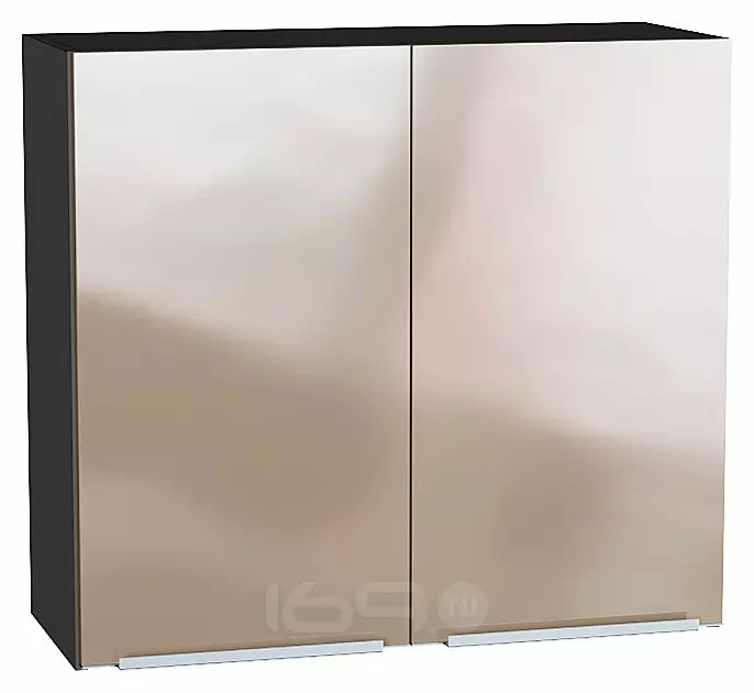 Шкаф верхний с 2-мя дверцами Фьюжн Gallant Graphite 716*800*320