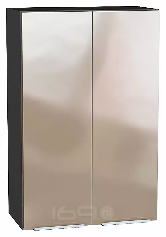 Шкаф верхний с 2-мя дверцами Фьюжн Gallant Graphite 920*600*320