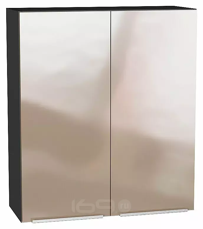 Шкаф верхний с 2-мя дверцами Фьюжн Gallant Graphite 920*800*320