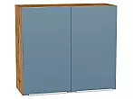 Шкаф верхний с 2-мя дверцами Фьюжн Silky Blue Дуб Вотан 716*800*320