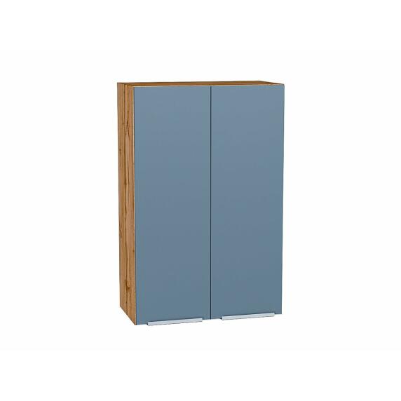 Шкаф верхний с 2-мя дверцами Фьюжн Silky Blue Дуб Вотан 920*600*320