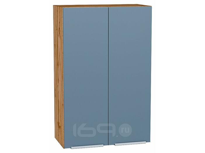 Шкаф верхний с 2-мя дверцами Фьюжн Silky Blue Дуб Вотан 920*600*320
